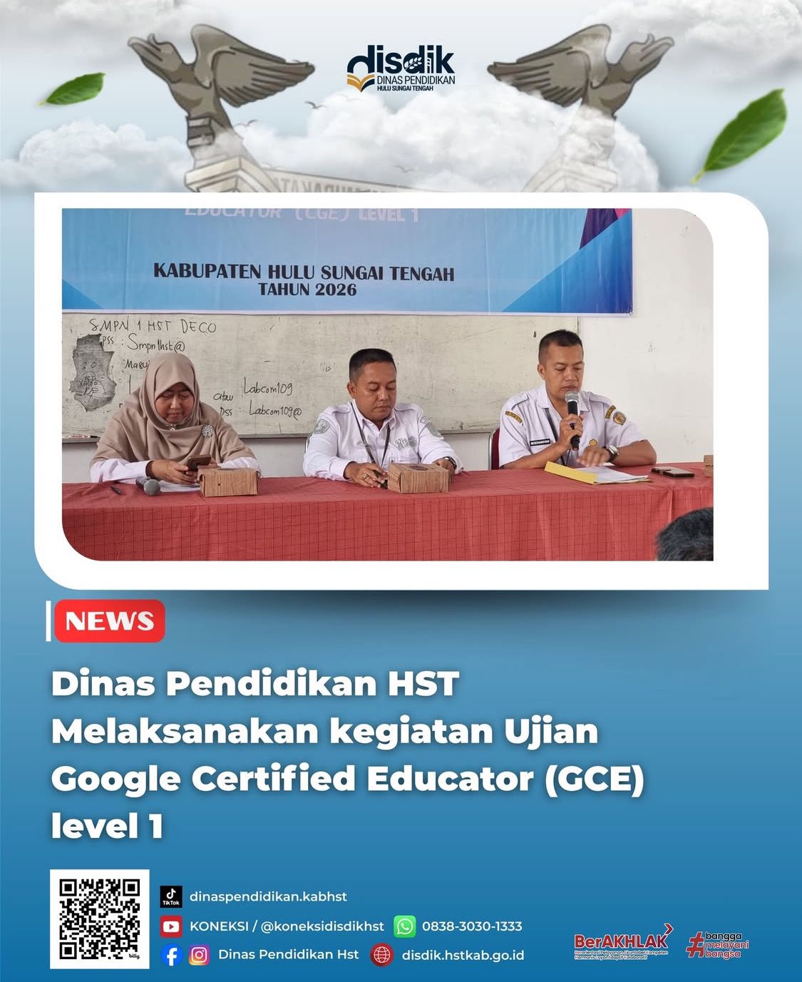 Dinas Pendidikan HST Melaksanakan Kegiatan Ujian Google Certified Educator (CGE) Level 1